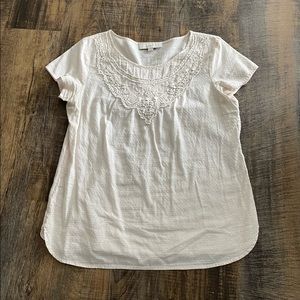 Crochet lace detail LOFT top